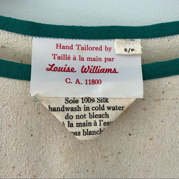 Hand Tailored 100% Raw Silk Top - Picture 3 of 8